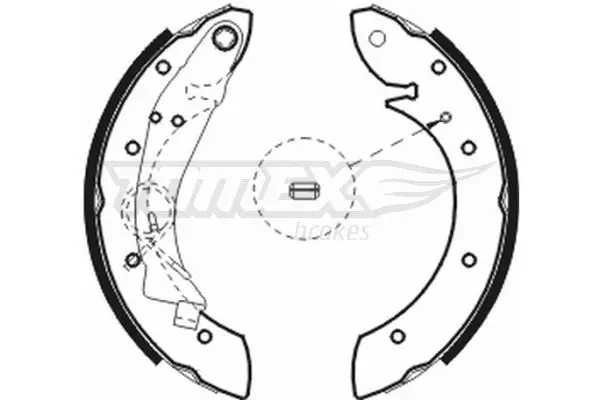 TOMEX Brakes TX2075 Brake Shoe Set
