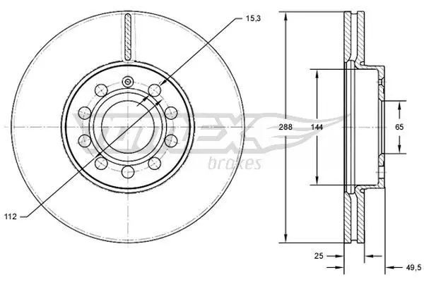 TOMEX Brakes TX7131 Тормозной диск