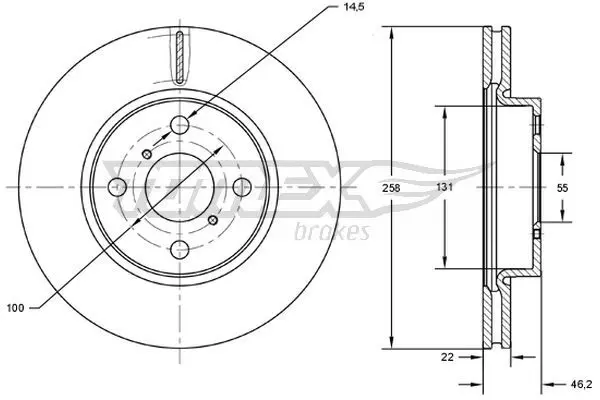TOMEX Brakes TX7170 Тормозной диск
