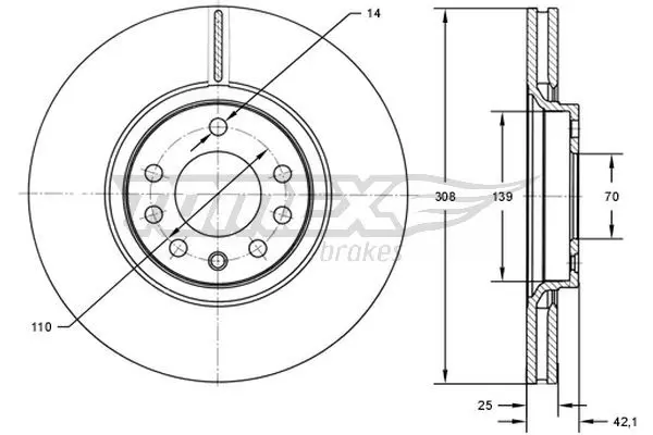 TOMEX Brakes TX7203 Brake Disc