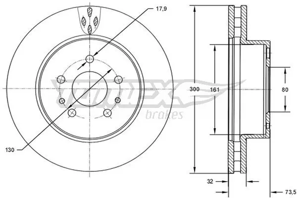 TOMEX Brakes TX7257 Тормозной диск