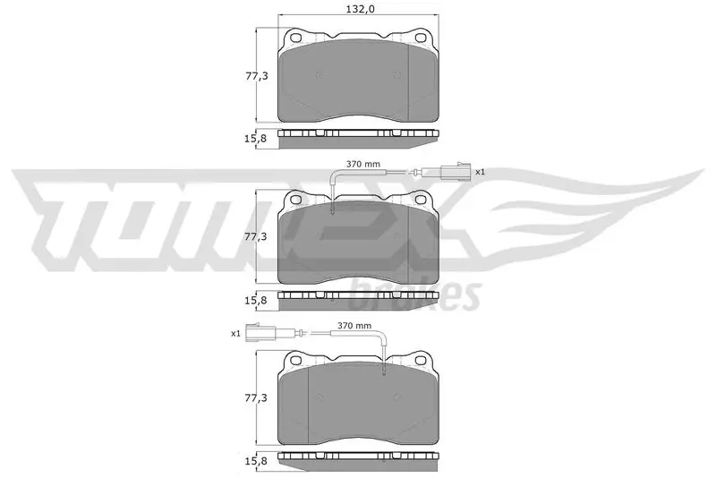TOMEX Brakes TX1588 Brake Pad Set, disc brake