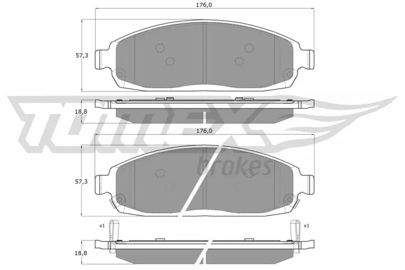 TOMEX Brakes TX1552 Brake Pad Set, disc brake