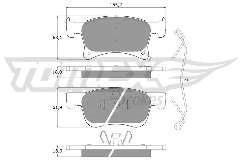TOMEX Brakes TX1793 Brake Pad Set, disc brake