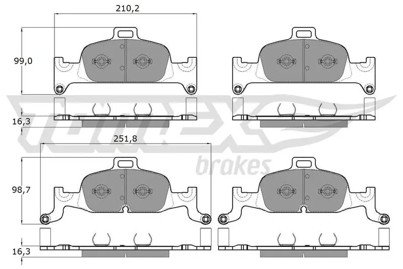 TOMEX Brakes TX1822 Brake Pad Set, disc brake