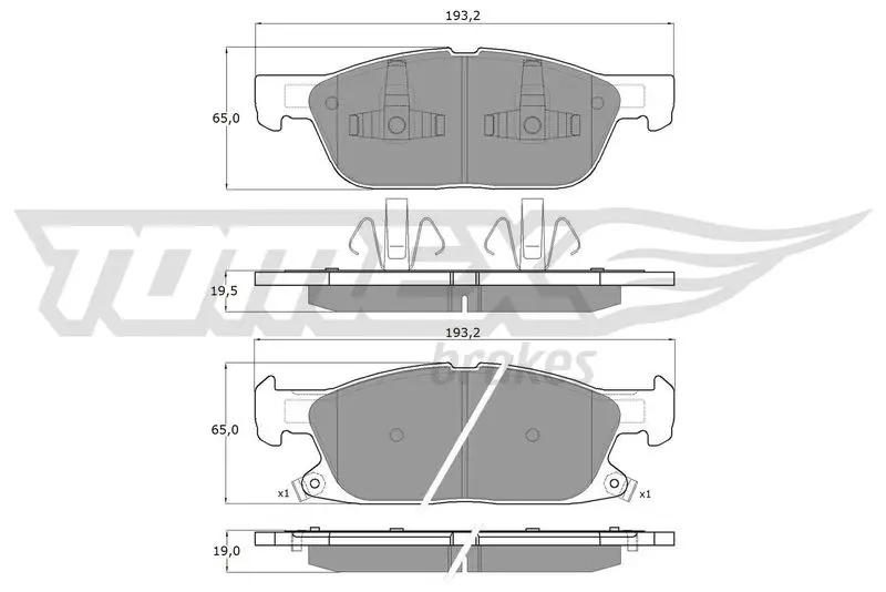 TOMEX Brakes TX1839 Комплект тормозных колодок,
