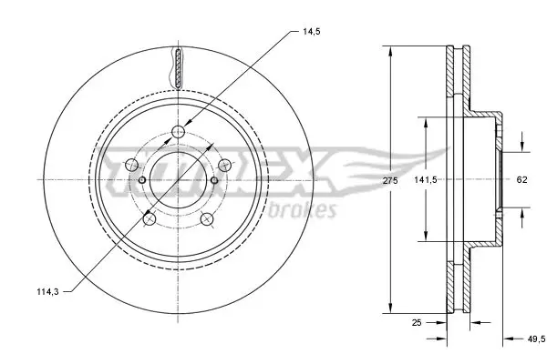 TOMEX Brakes TX7195 BREMSSCHEIBE