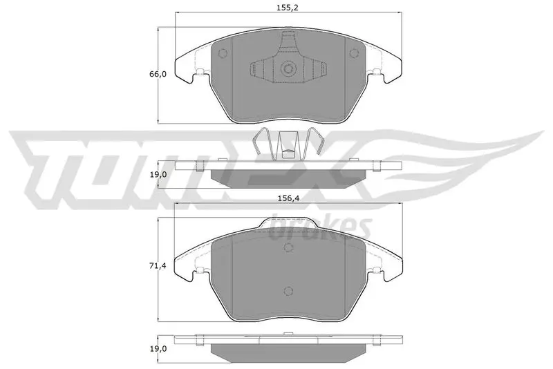 TOMEX Brakes TX1438 Комплект тормозных колодок,