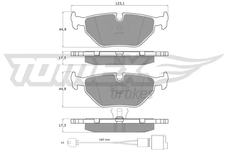 TOMEX Brakes TX10701 Комплект тормозных колодок,