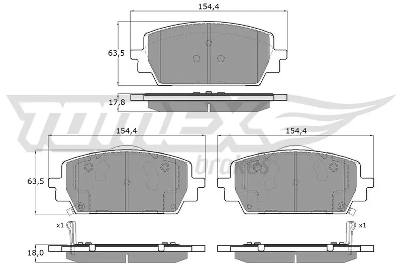 TOMEX Brakes TX6018 Комплект тормозных колодок,