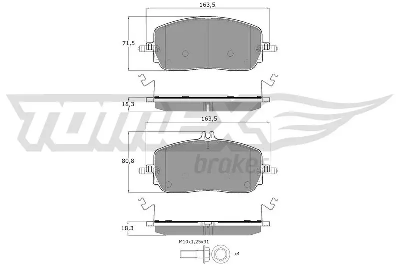 TOMEX Brakes TX6030 Комплект тормозных колодок,