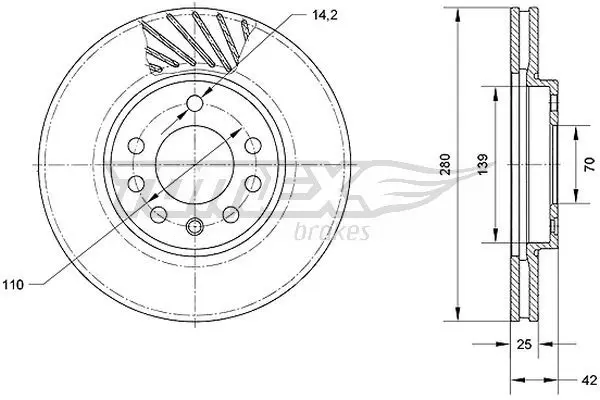 TOMEX Brakes TX7011 BREMSSCHEIBE