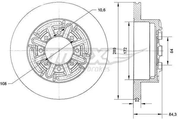 TOMEX Brakes TX7048 BREMSSCHEIBE