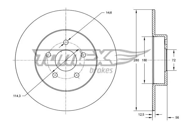 TOMEX Brakes TX7146 BREMSSCHEIBE