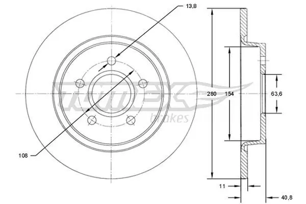 TOMEX Brakes TX7175 BREMSSCHEIBE