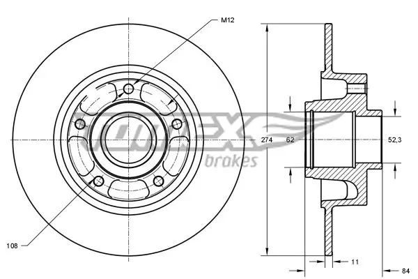 TOMEX Brakes TX71831 BREMSSCHEIBE