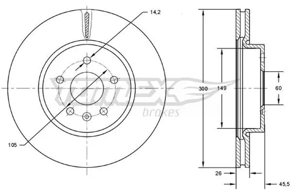 TOMEX Brakes TX7317 BREMSSCHEIBE