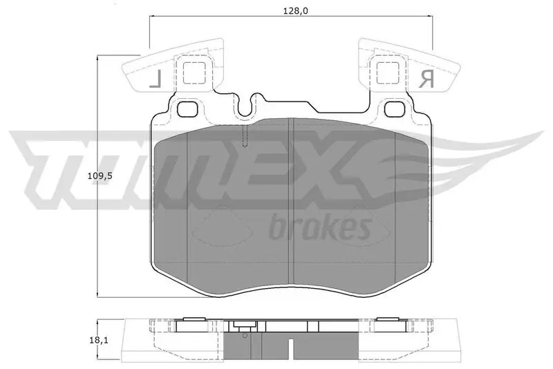 TOMEX Brakes TX6032 Комплект тормозных колодок,