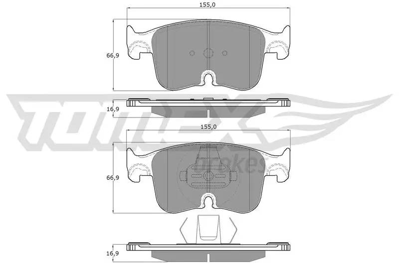 TOMEX Brakes TX6034 BREMSBELAGSATZ, SCHEIBENBREMSE