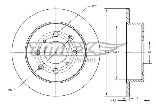 TOMEX Brakes TX7232 BREMSSCHEIBE