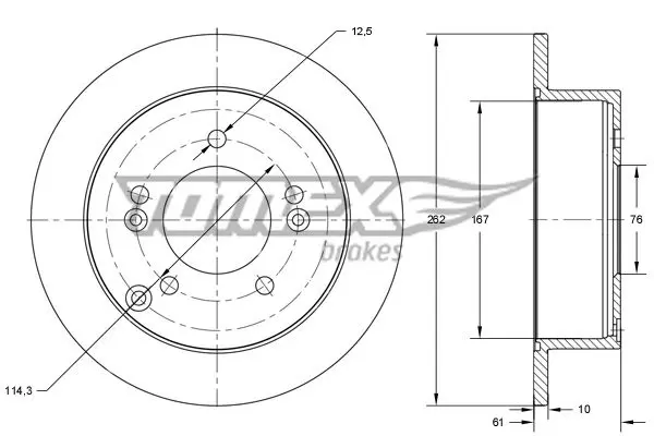 TOMEX Brakes TX7336 BREMSSCHEIBE