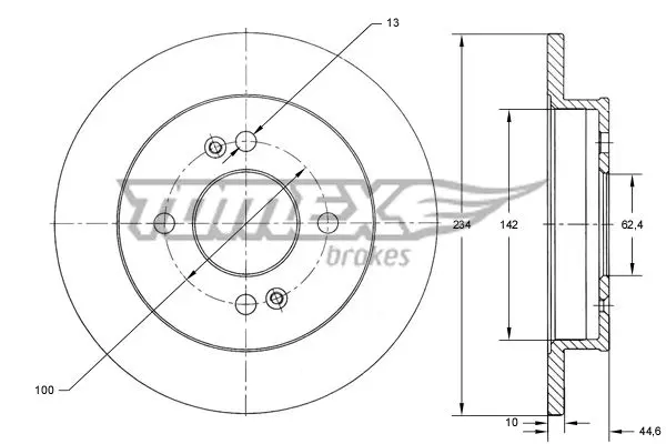 TOMEX Brakes TX7338 BREMSSCHEIBE