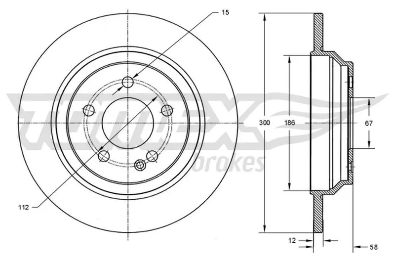 TOMEX Brakes TX7343 BREMSSCHEIBE