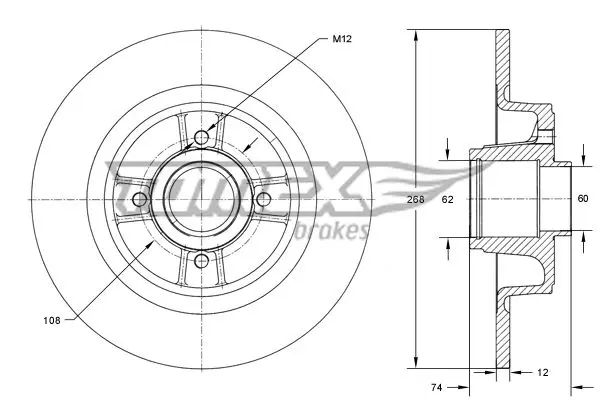 TOMEX Brakes TX73581 BREMSSCHEIBE