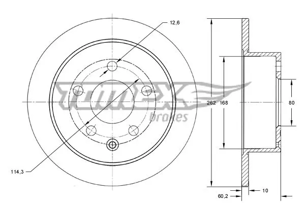 TOMEX Brakes TX7386 BREMSSCHEIBE