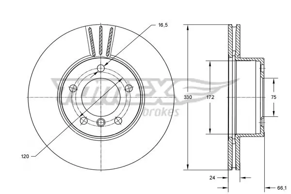TOMEX Brakes TX7397 BREMSSCHEIBE