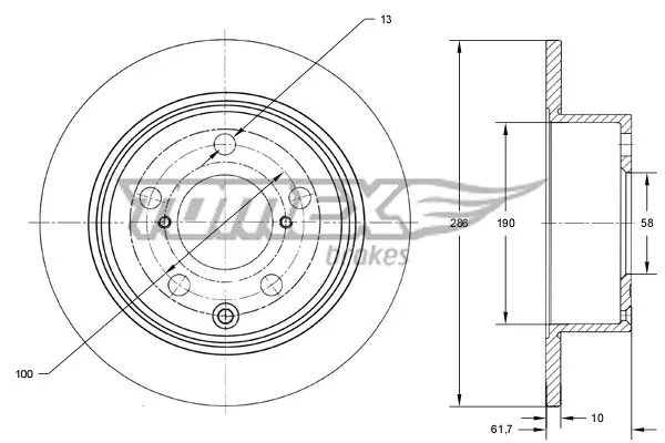 TOMEX Brakes TX7415 BREMSSCHEIBE
