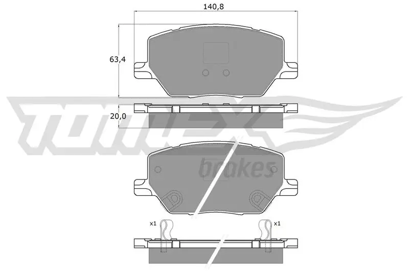 TOMEX Brakes TX1817 Комплект тормозных колодок,