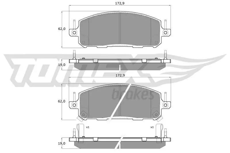 TOMEX Brakes TX6104 Brake Pad Set, disc brake