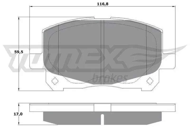 TOMEX Brakes TX1611 Комплект тормозных колодок,