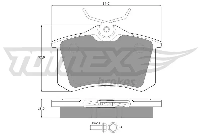 TOMEX Brakes TX1078 Комплект тормозных колодок,