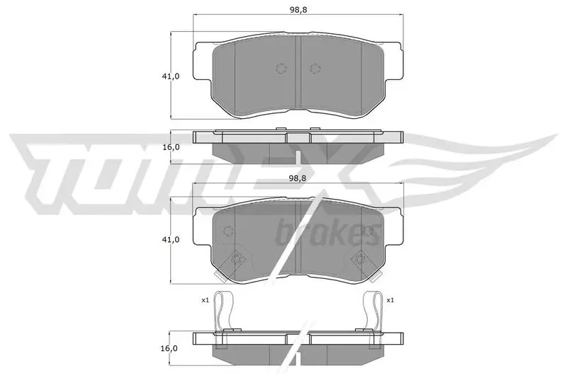 TOMEX Brakes TX1535 Комплект тормозных колодок,