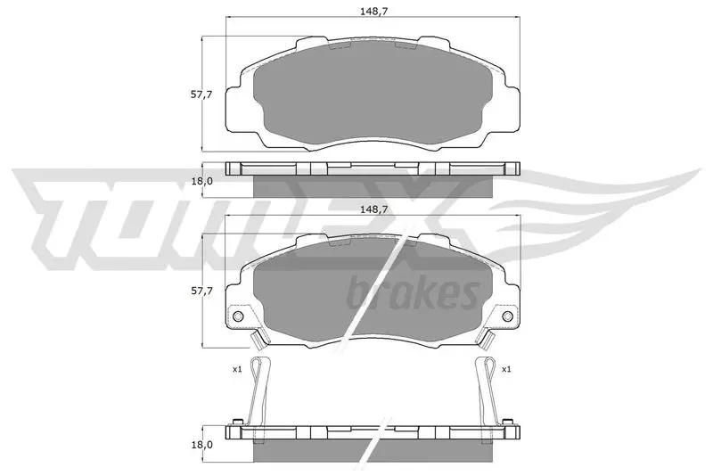 TOMEX Brakes TX1137 Комплект тормозных колодок,