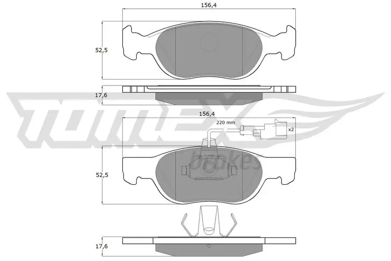 TOMEX Brakes TX1187 Комплект тормозных колодок,