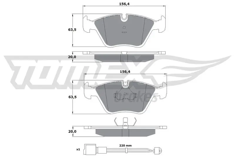 TOMEX Brakes TX10691 Комплект тормозных колодок,