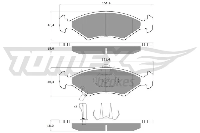 TOMEX Brakes TX1029 Комплект тормозных колодок,