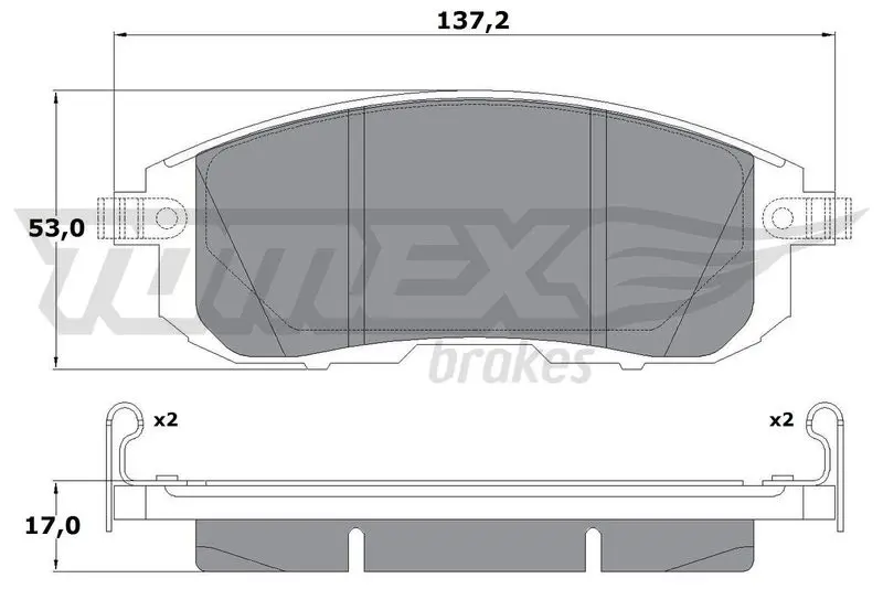 TOMEX Brakes TX1756 Комплект тормозных колодок,