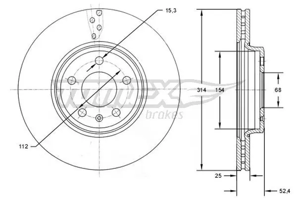 TOMEX Brakes TX7248 Тормозной диск