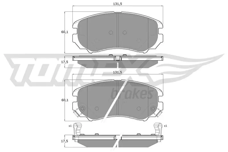 TOMEX Brakes TX1529 Комплект тормозных колодок,