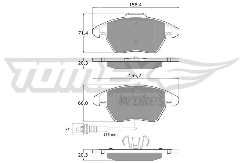 TOMEX Brakes TX1311 Комплект тормозных колодок,