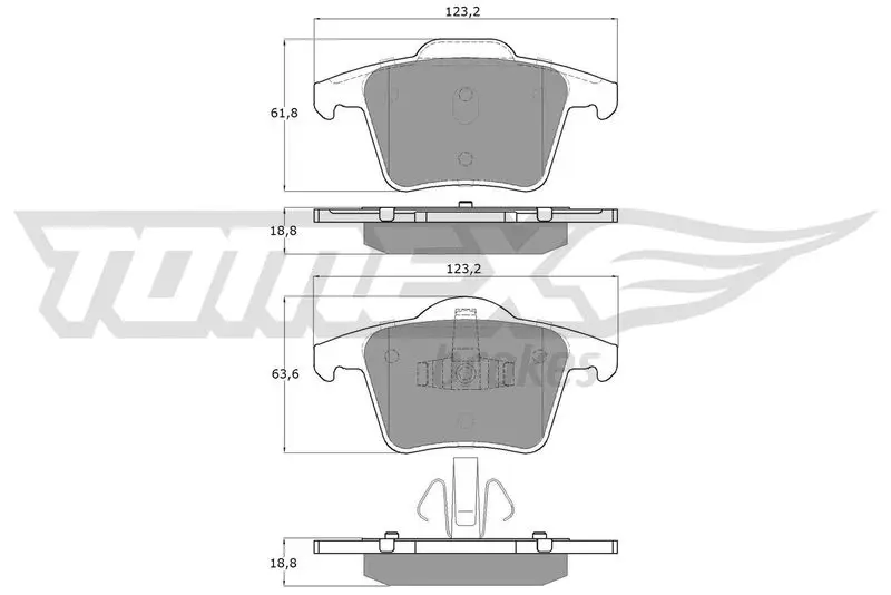 TOMEX Brakes TX1407 Комплект тормозных колодок,