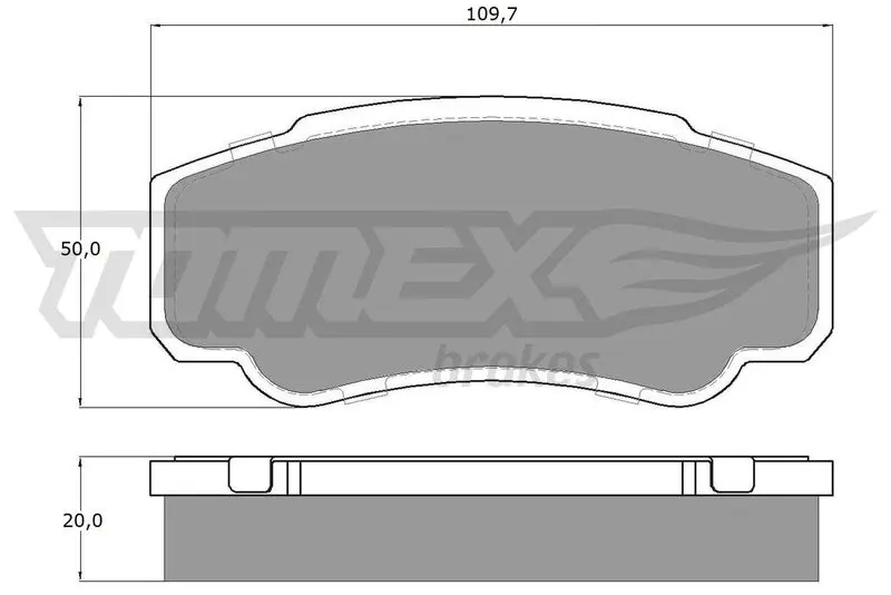 TOMEX Brakes TX1246 Комплект тормозных колодок,