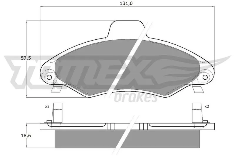 TOMEX brakes TX 10-821 Комплект тормозных колодок,