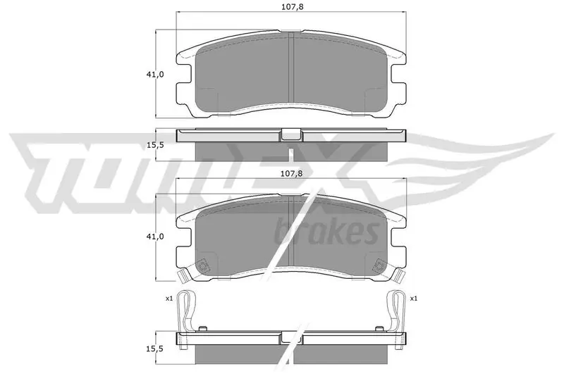 TOMEX Brakes TX1104 Комплект тормозных колодок,