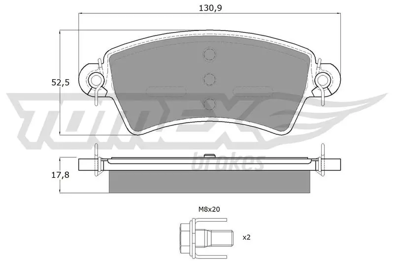 TOMEX Brakes TX1341 Комплект тормозных колодок,