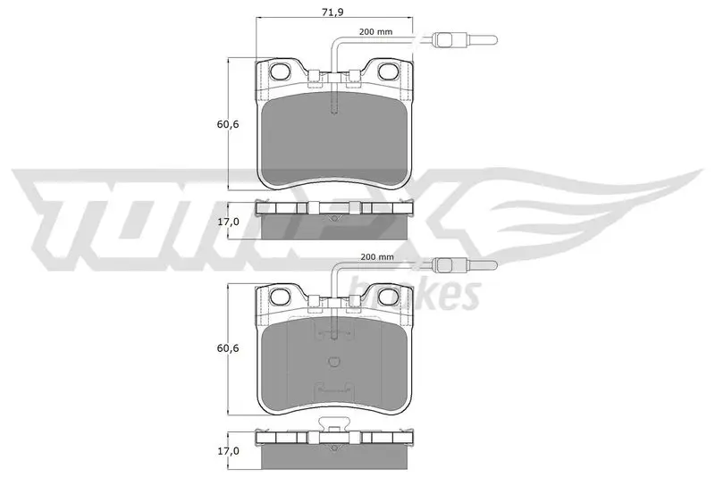 TOMEX Brakes TX1198 Комплект тормозных колодок,